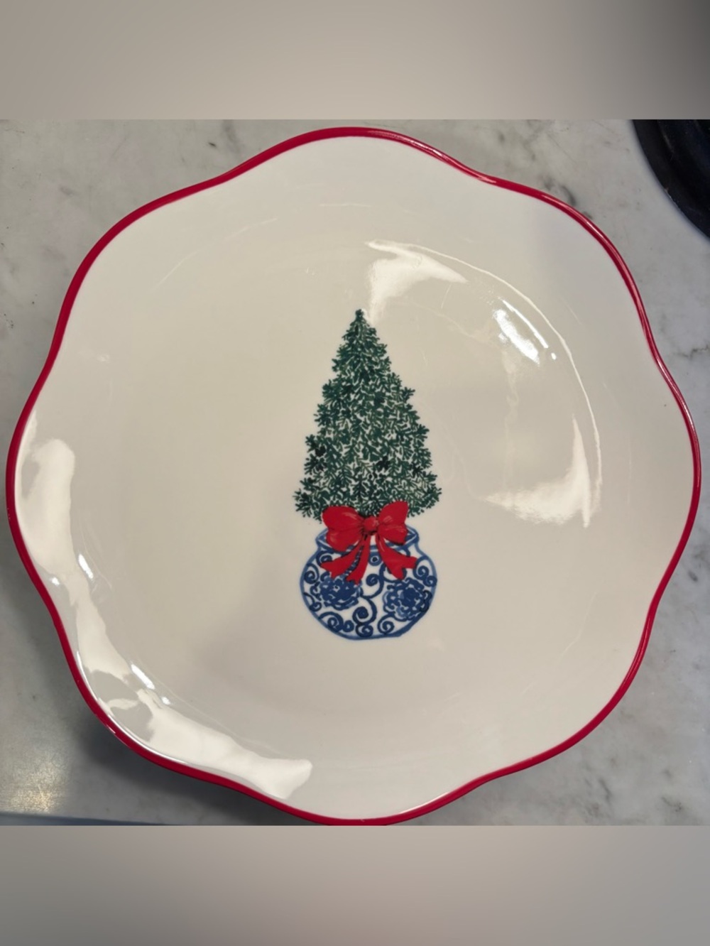 Southern Living Christmas Chinoiserie Topiary salad/dessert plates Set of 6
